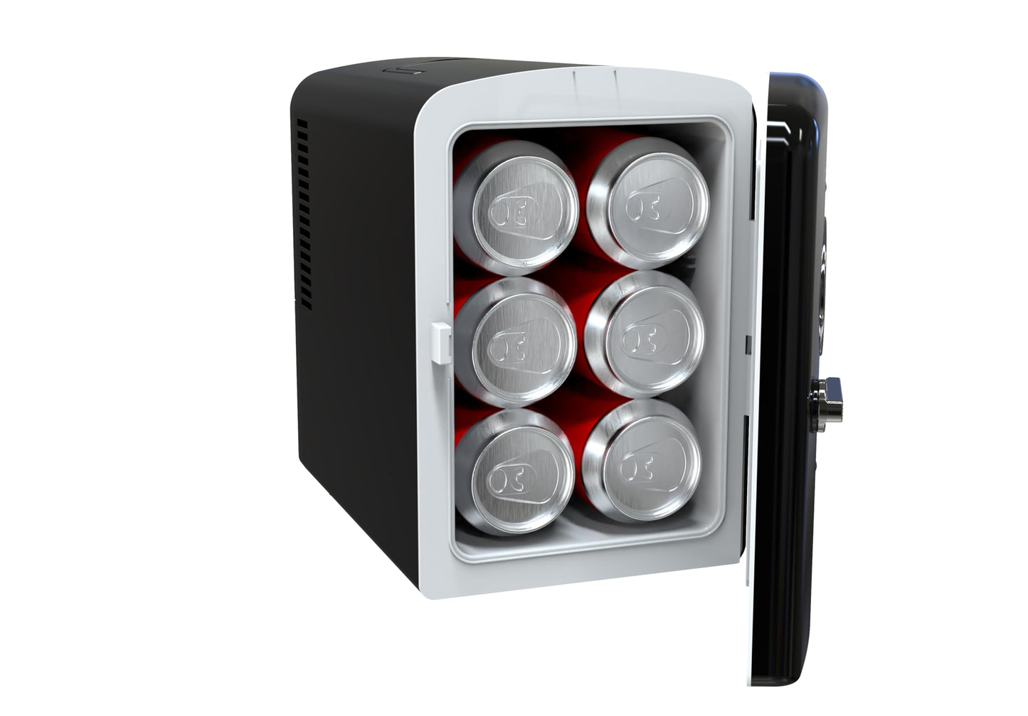 Frigidaire Retro Mini Personal Fridge Cooler, Holds up to 9 Cans, Portable & Compact, AC Plug & 12V Car Charger – Black - CookCave