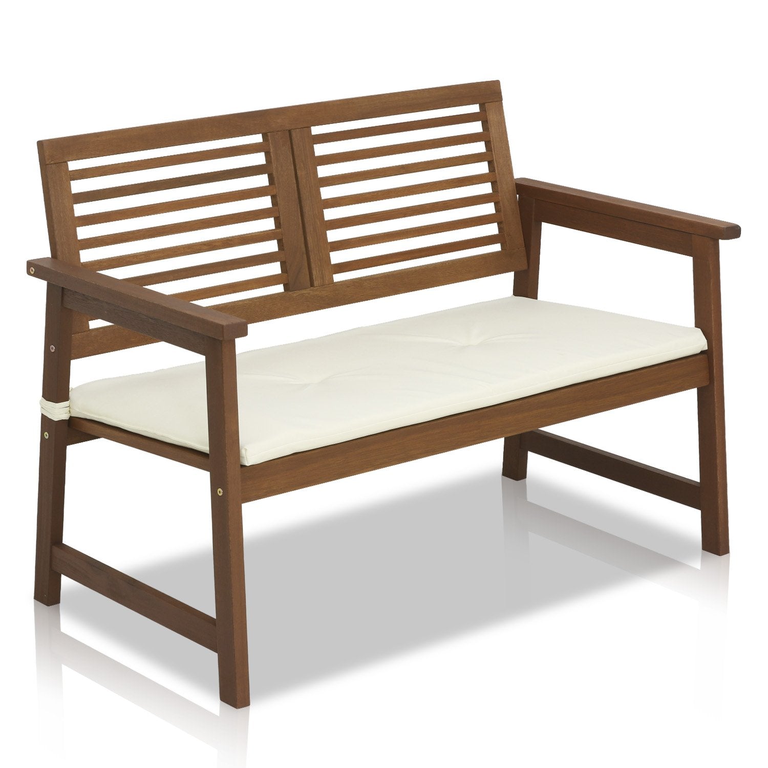 Furinno FG161167 Tioman Hardwood Outdoor Bench in Teak Oil, Natural - CookCave
