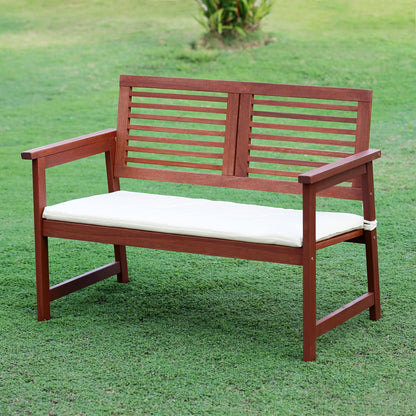 Furinno FG161167 Tioman Hardwood Outdoor Bench in Teak Oil, Natural - CookCave