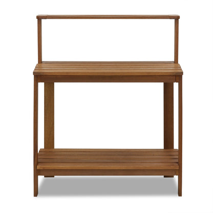 Furinno FG17478 Tioman Outdoor Patio Furniture Hardwood Potting Bench, Natural - CookCave