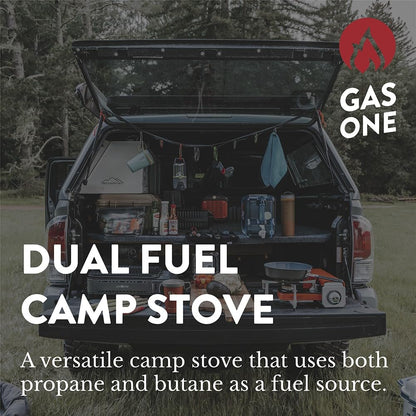 Gas One GS-3400P Propane or Butane Stove Dual Fuel Stove Portable Camping Stove - Patented - with Carrying Case Great for Emergency Preparedness Kit - CookCave