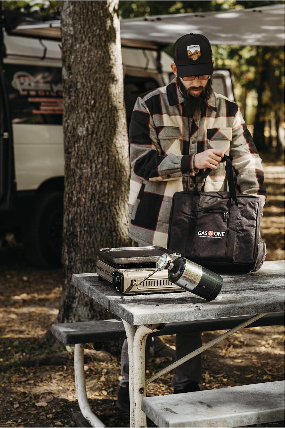 Gas One GS-3400P Propane or Butane Stove Dual Fuel Stove Portable Camping Stove - Patented - with Carrying Case Great for Emergency Preparedness Kit - CookCave