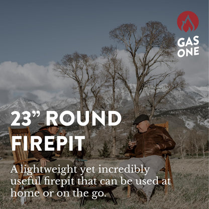 GasOne 23 in Outdoor– Wood Burning Fire Pit – Durable Alloy Steel Fire Pits for Outside – Small Fire Pit for Backyard, Porch, Deck, Camping, BBQ - CookCave