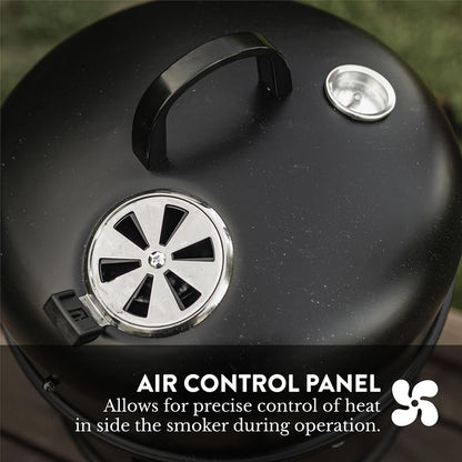 GasOne CSM-18 Vertical Smoker – 18 Inch Heavy Duty Charcoal Smoker – Multipurpose Charcoal BBQ Grill Smoker for Outdoor – Easy Assembly, 1 Access Door Grill with Smoker - CookCave