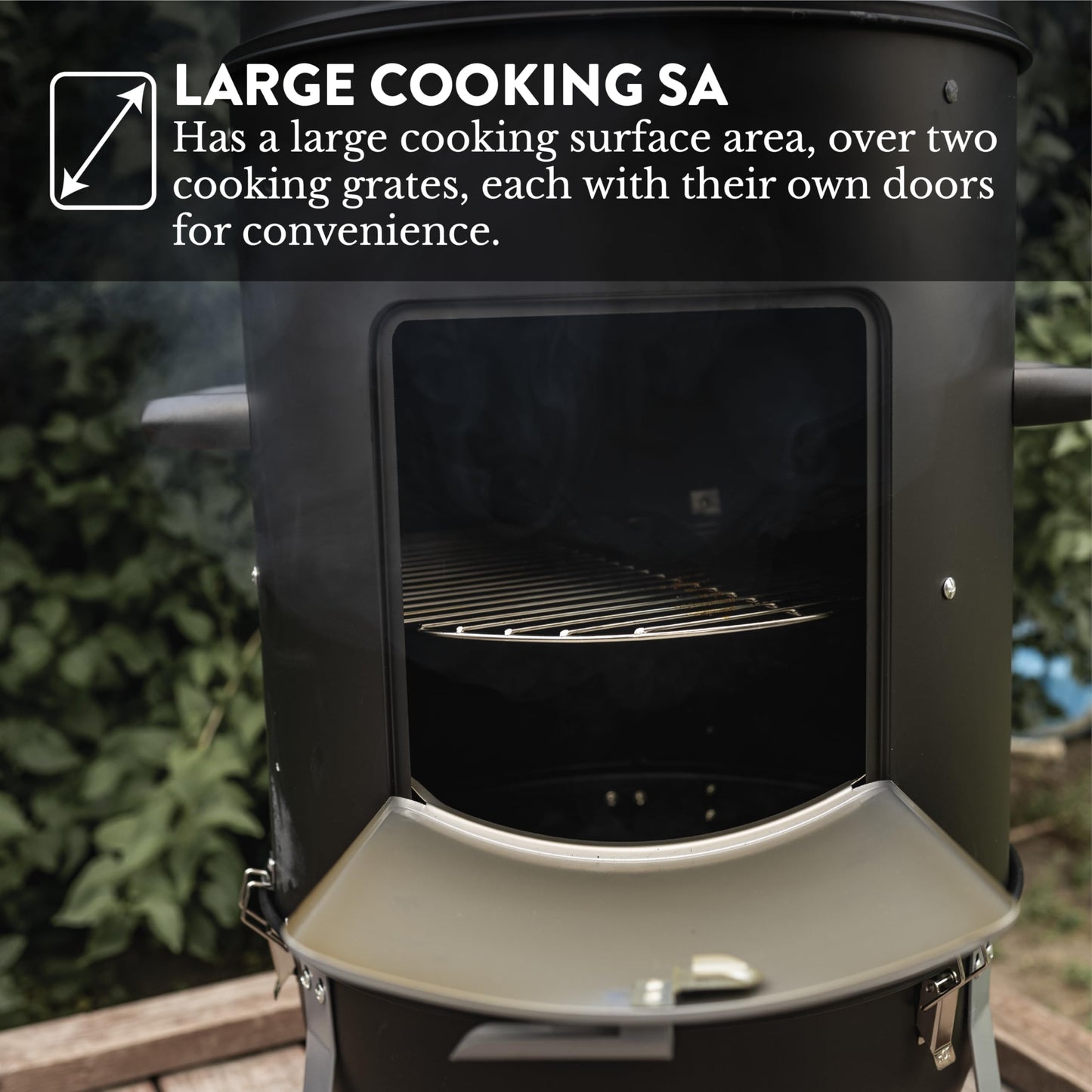 GasOne CSM-18 Vertical Smoker – 18 Inch Heavy Duty Charcoal Smoker – Multipurpose Charcoal BBQ Grill Smoker for Outdoor – Easy Assembly, 1 Access Door Grill with Smoker - CookCave
