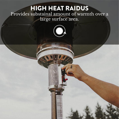 GasOne PH-8000 Outdoor Heaters for Patio – 50,000 BTU Propane Heater Outdoor for Backyard, Terraces, Home Garden – Heavy Duty Gas Powered Outdoor Patio Heater Portable Propane Heater with Wheels - CookCave