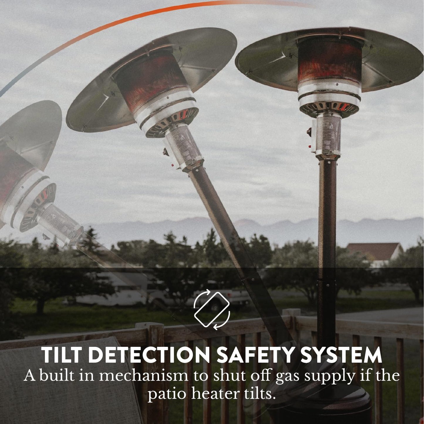 GasOne PH-8000 Outdoor Heaters for Patio – 50,000 BTU Propane Heater Outdoor for Backyard, Terraces, Home Garden – Heavy Duty Gas Powered Outdoor Patio Heater Portable Propane Heater with Wheels - CookCave