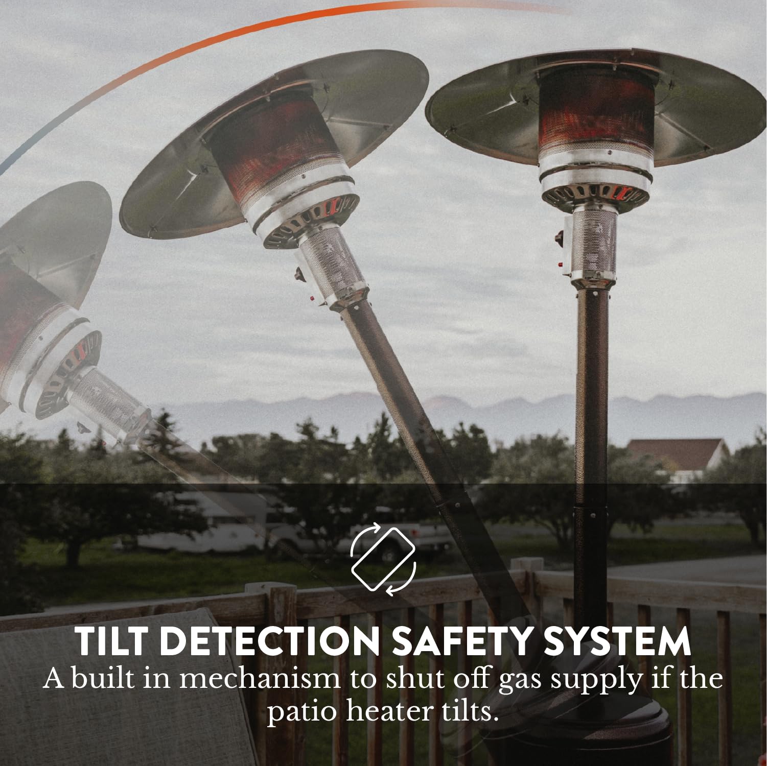 GasOne PH-8000 Outdoor Heaters for Patio – 50,000 BTU Propane Heater Outdoor for Backyard, Terraces, Home Garden – Heavy Duty Gas Powered Outdoor Patio Heater Portable Propane Heater with Wheels - CookCave