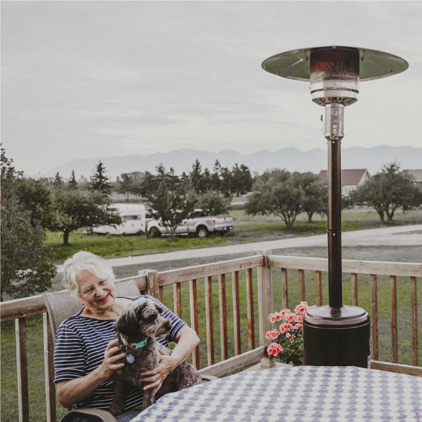 GasOne PH-8000 Outdoor Heaters for Patio – 50,000 BTU Propane Heater Outdoor for Backyard, Terraces, Home Garden – Heavy Duty Gas Powered Outdoor Patio Heater Portable Propane Heater with Wheels - CookCave