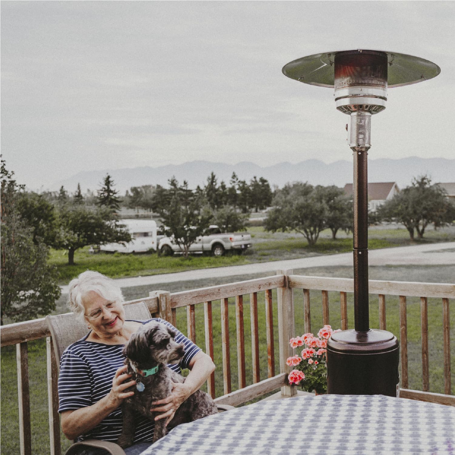 GasOne PH-8000 Outdoor Heaters for Patio – 50,000 BTU Propane Heater Outdoor for Backyard, Terraces, Home Garden – Heavy Duty Gas Powered Outdoor Patio Heater Portable Propane Heater with Wheels - CookCave