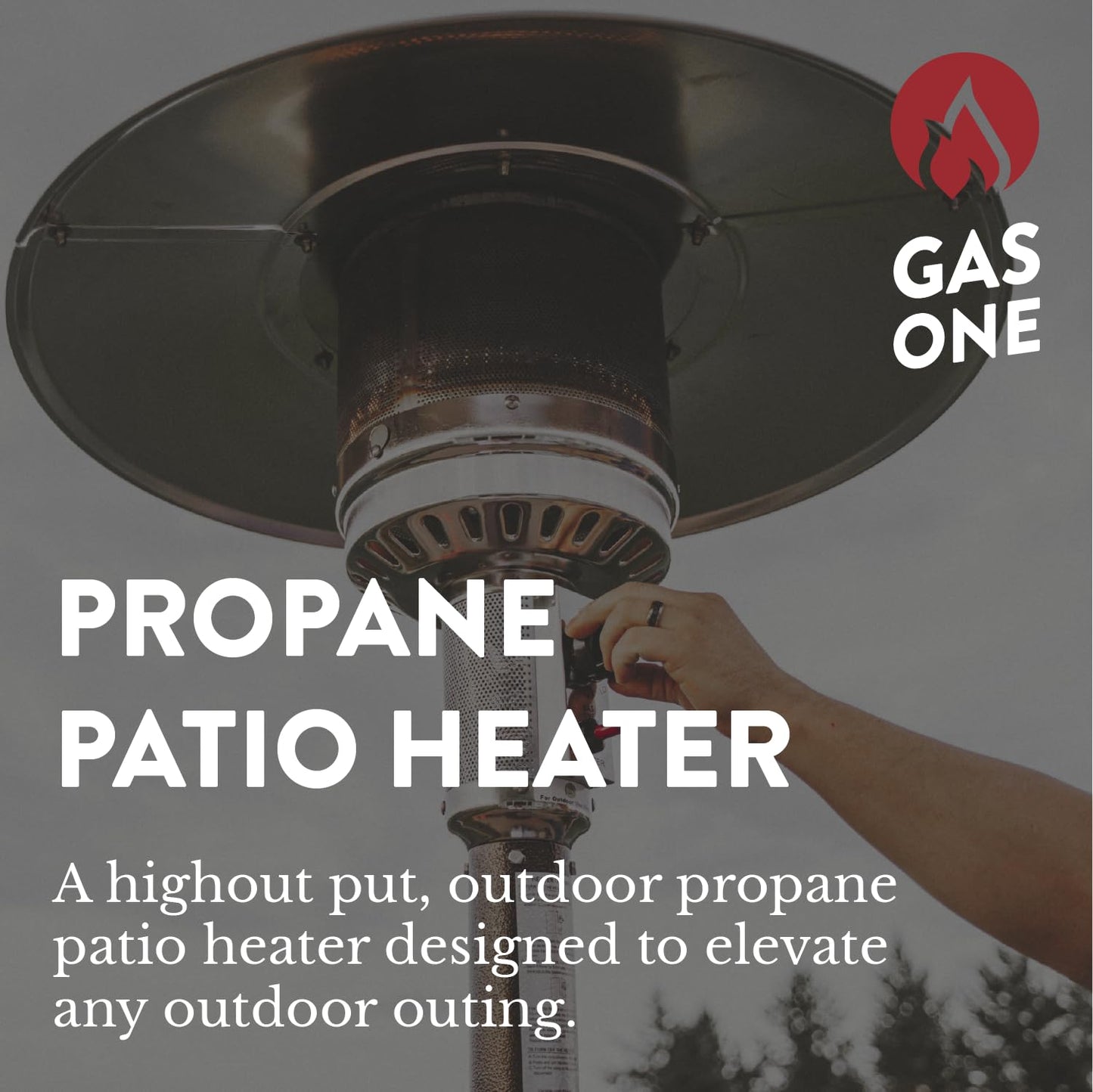 GasOne PH-8000 Outdoor Heaters for Patio – 50,000 BTU Propane Heater Outdoor for Backyard, Terraces, Home Garden – Heavy Duty Gas Powered Outdoor Patio Heater Portable Propane Heater with Wheels - CookCave