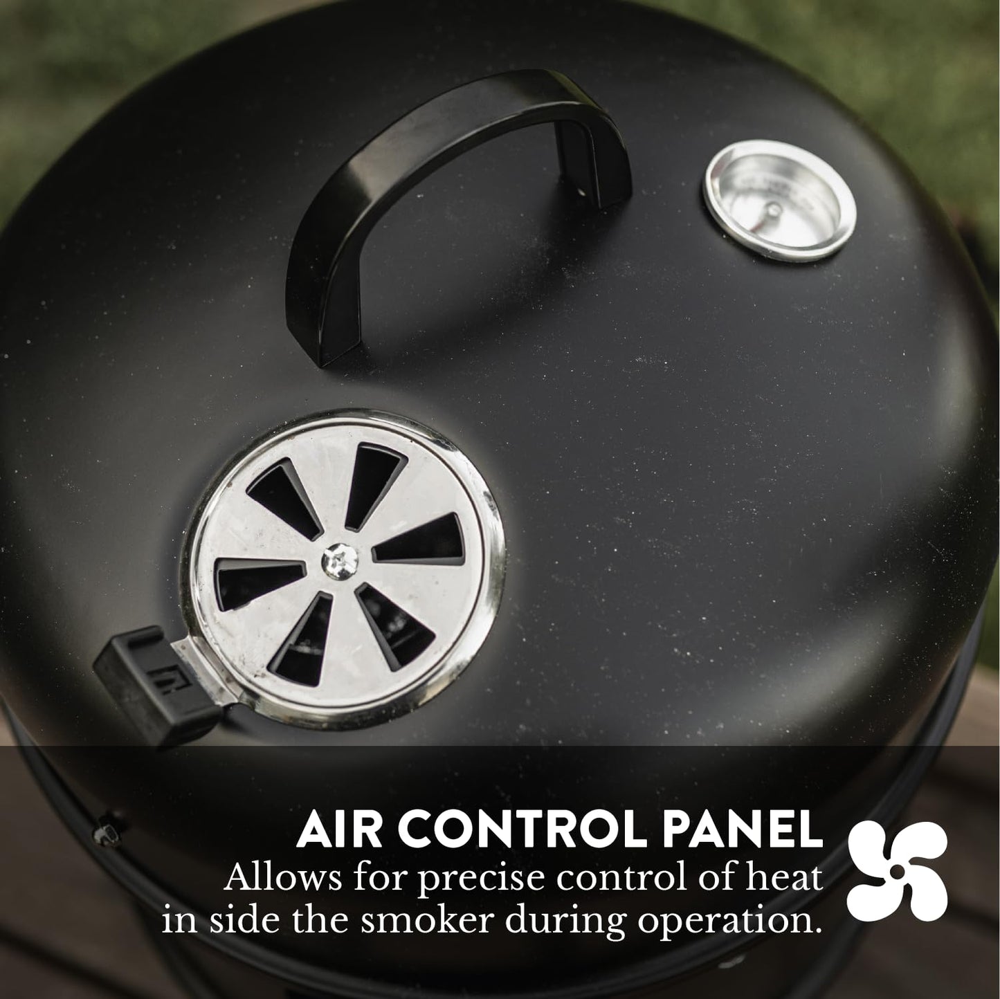 GasOne Vertical Smoker with Thermometer – 16 Inch Heavy Duty Charcoal Smoker – Multipurpose Charcoal BBQ Grill Smoker for Outdoor, Camping – Easy Assembly, 2 Access Doors Grill with Smoker - CookCave