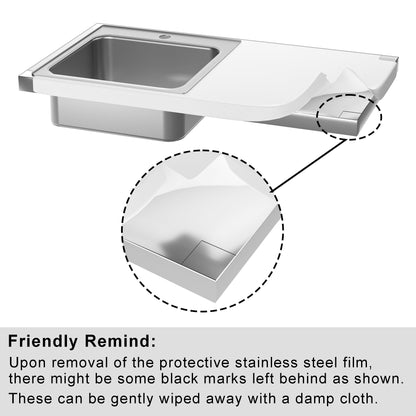 GDLF Outdoor Grill Table with Sink,Metal Grill Cart, Outdoor Kitchen Island with Stainless Steel Sink,L57*W21.65 - CookCave