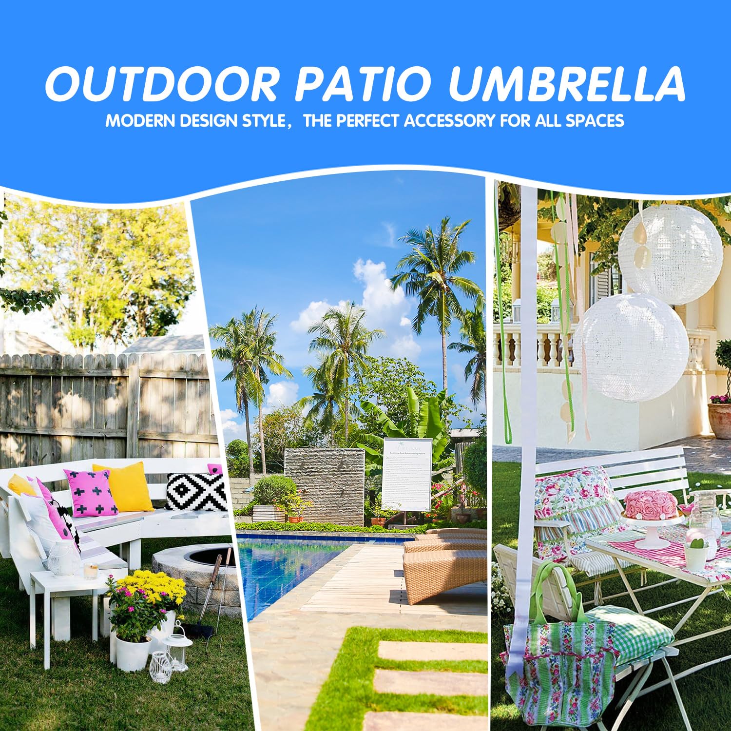 GDY 7.5FT Patio Umbrella Outdoor Table Umbrella,Market Umbrella with Push Button Tilt and Crank for Garden, Lawn, Deck, Backyard & Pool (Beige) - CookCave