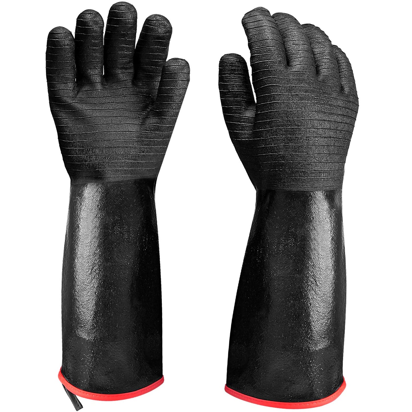 GEEKHOM 18-Inch Heat Resistant Gloves 932°F for BBQ Grilling, Waterproof Long Sleeve Anti-Slip Cooking Gloves – Textured Grip Protection - CookCave