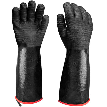 GEEKHOM 18-Inch Heat Resistant Gloves 932°F for BBQ Grilling, Waterproof Long Sleeve Anti-Slip Cooking Gloves – Textured Grip Protection - CookCave