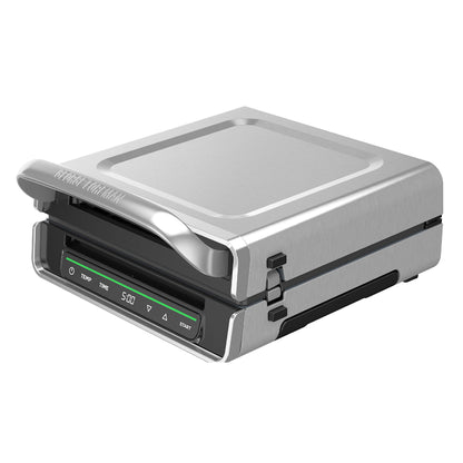 George Foreman Family Size (4-6 Servings), GRD6090B Smokeless-Digital Smart Select, Stainless Steel - CookCave