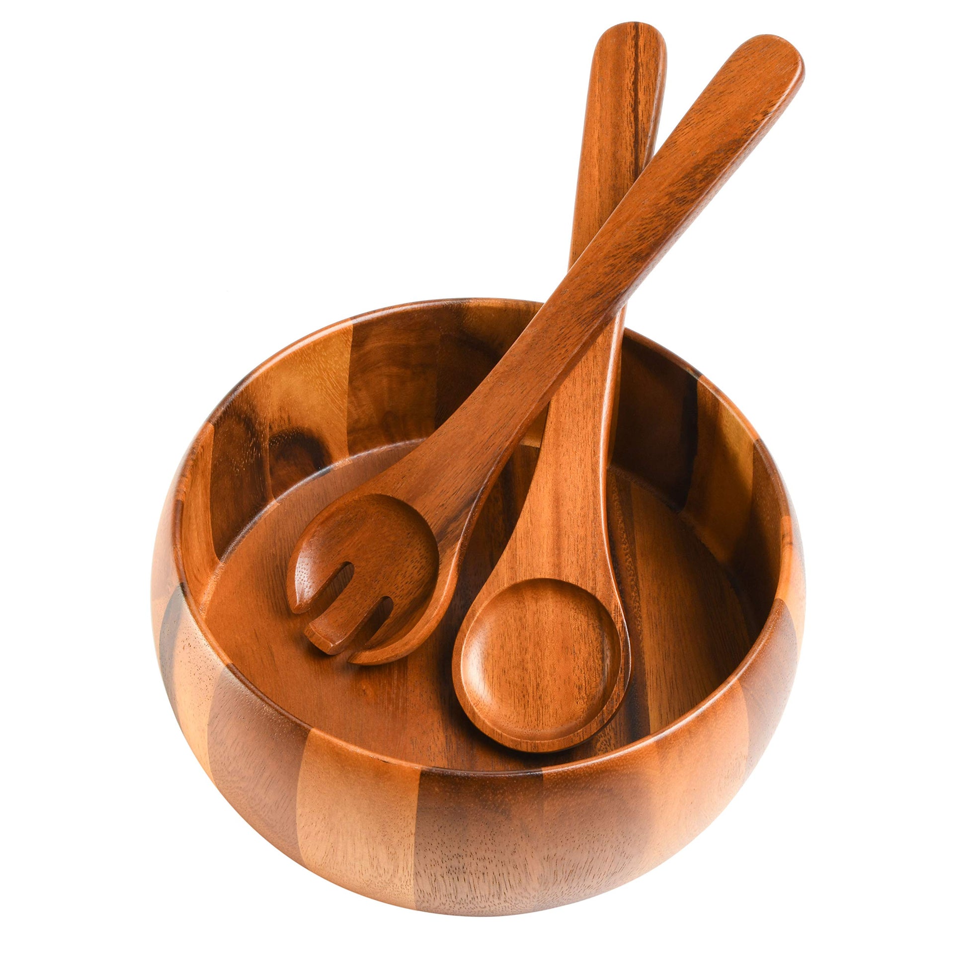 Gibson Home Laurel Acacia Wood Salad Bowl Set, 3 - Piece, Acacia Wood - CookCave