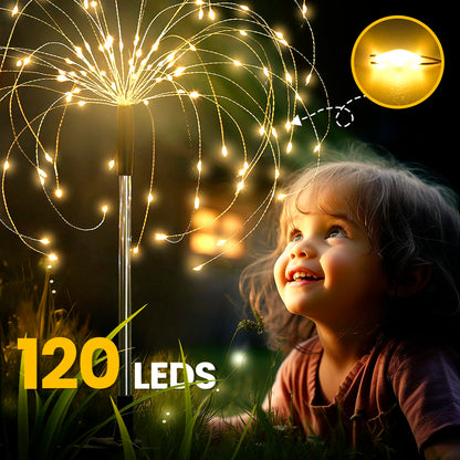 GIGALUMI Garden Outdoor Decor Lights 120LED 2Pack, Solar Garden Lights for Yard Outside Fairy Decorative,Solar Powered for Yard Pathway Flowerbed Planter Balcony Patio Decor（Warm White） - CookCave