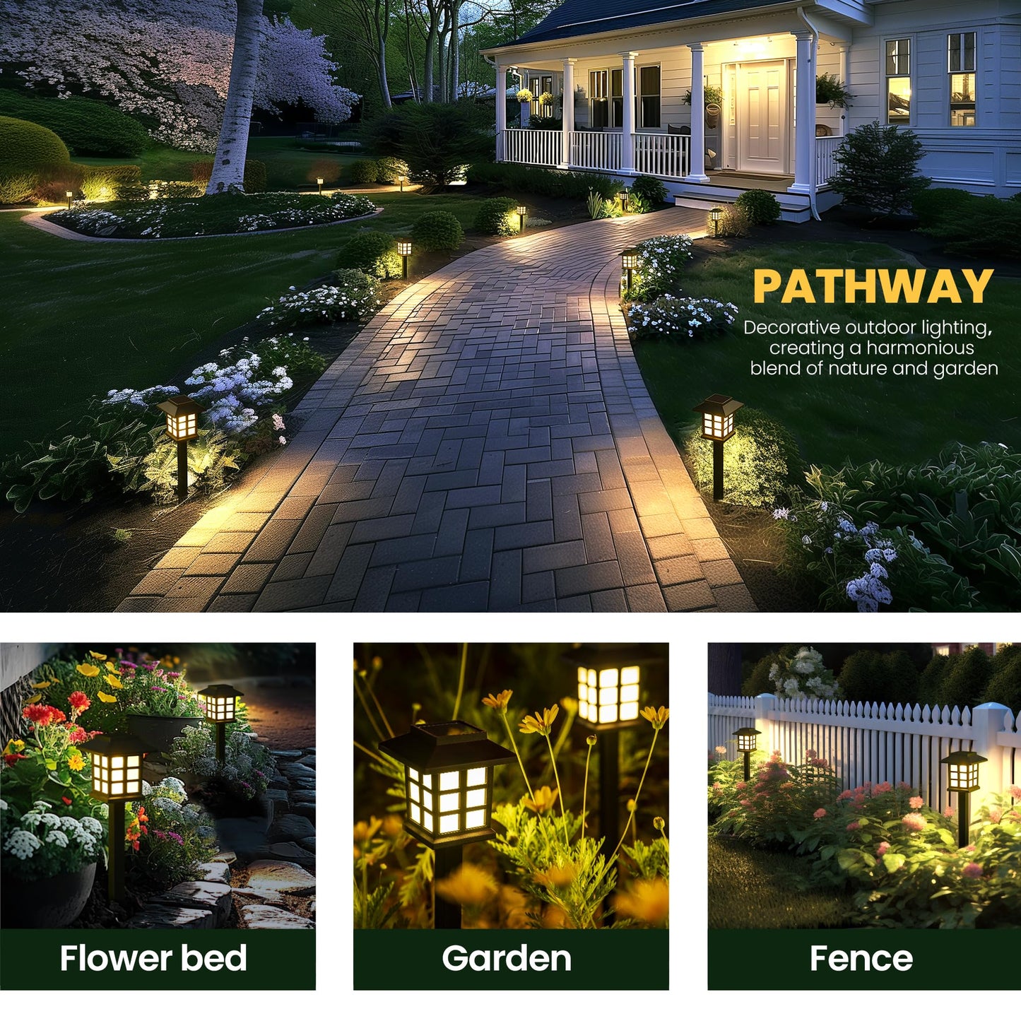 GIGALUMI Solar Outdoor Lights,12 Pack LED Solar Lights Outdoor Waterproof, Solar Walkway Lights Maintain 10 Hours of Lighting for Your Garden, Landscape, Path, Yard, Patio, Driveway - CookCave
