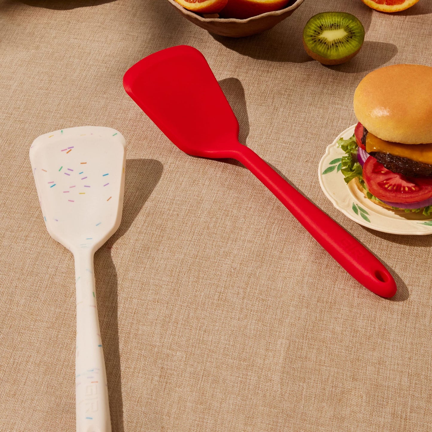 GIR: Get It Right Silicone Turner - Non-Stick & Heat Resistant Silicone Spatula Turner for BBQs & Cookouts - Lifts, Flip and Transfer Food Items - 13 Inch, Slate - CookCave