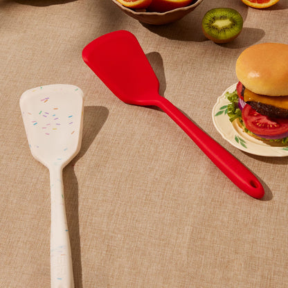 GIR: Get It Right Silicone Turner - Non-Stick & Heat Resistant Silicone Spatula Turner for BBQs & Cookouts - Lifts, Flip and Transfer Food Items - 13 Inch, Slate - CookCave
