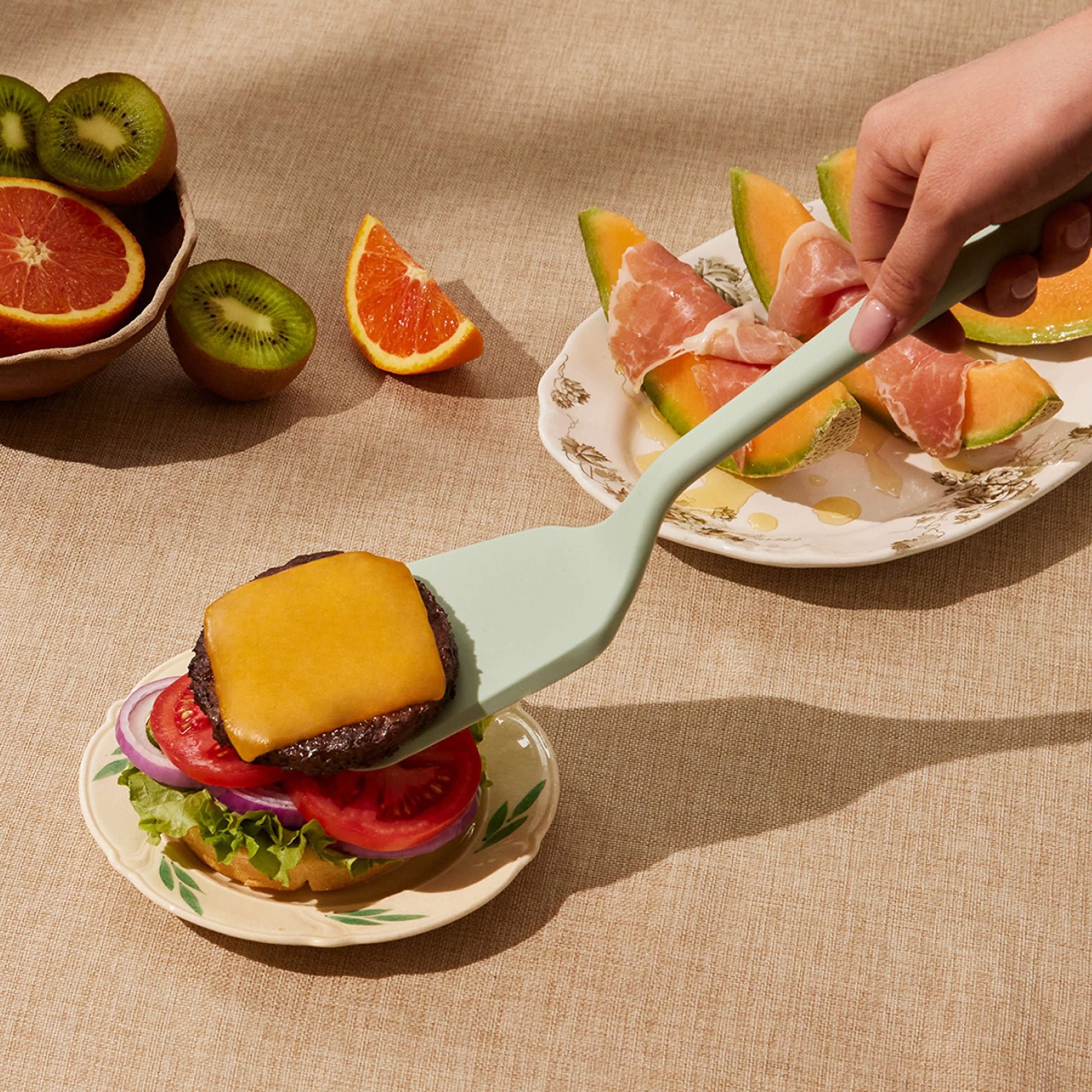 GIR: Get It Right Silicone Turner - Non-Stick & Heat Resistant Silicone Spatula Turner for BBQs & Cookouts - Lifts, Flip and Transfer Food Items - 13 Inch, Slate - CookCave