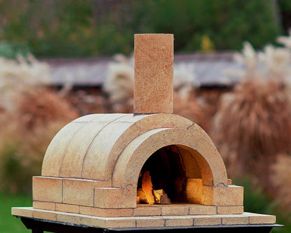 GIRtech BRAVO Wood Burning Fire Brick Pizza Oven for Outdoor Cooking - FULLY DIY KIT - Includes Firebrick Set, Refractory Glue, Trowel, Gloves, Cover, Steel Gate, Assembly Instructions (3 hours) - CookCave