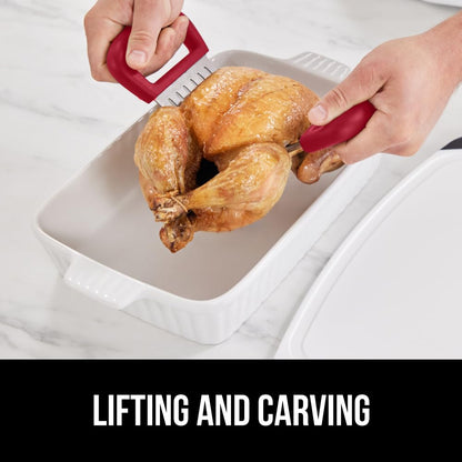 GORILLA GRIP BPA-Free Chicken Shredder Meat Claws, Sharp Stainless Steel Food Shredding Fork, Comfortable Handle, Easily Shred Pulled Pork, Taco Meats, Kitchen Smoker BBQ Tool, Dishwasher Safe, Red - CookCave