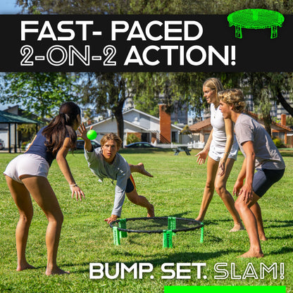 GoSports Slammo Game Set (Includes 3 Balls, Carrying Case and Rules) - Outdoor Lawn, Beach & Tailgating Roundnet Game for Kids, Teens & Adults - CookCave