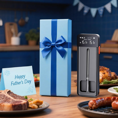 GoveeLife Digital Meat Thermometer Wireless with WiFi Bluetooth, Food Thermometer for Cooking, Long Range Probe Monitoring, Rechargeable Base, APP Alerts Recipes for BBQ, Oven, Grill, Smoker - CookCave