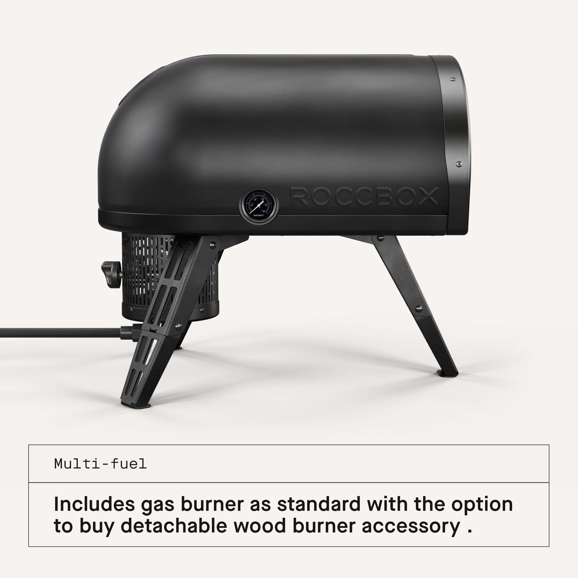 Gozney Roccbox Outdoor Pizza Oven, Black, Portable, Gas & Wood Fired, Restaurant-Grade - CookCave