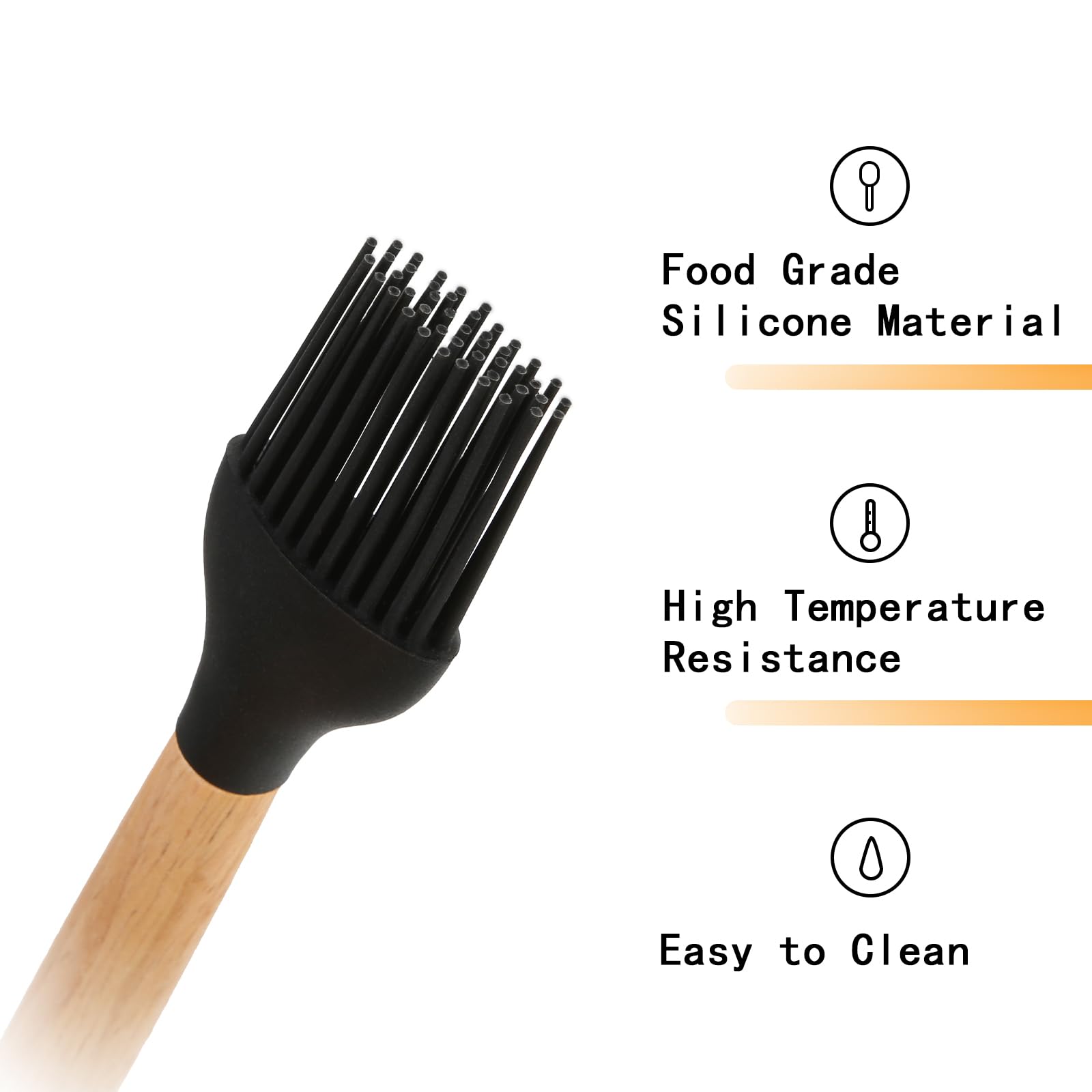 GreatChef Barbecue Grilling Utensils Set of 4, Stainless Steel Tools with Wood Handle, Meat Fork, Slotted Turner, Barbecue Tongs & Silicone Brush, Good BBQ Accessories for Outdoor, Camping & Party - CookCave