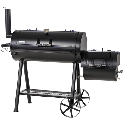 GREEN PARTY Offset Smoker Charcoal Grills with 37-Inch Cook Chamber, Barrel Smoker and Charcoal Grill Combo, 941 Sq. In. Space Barrel Charcoal Smoker Grill for Outdoor BBQ Patio Backyard Cooking - CookCave