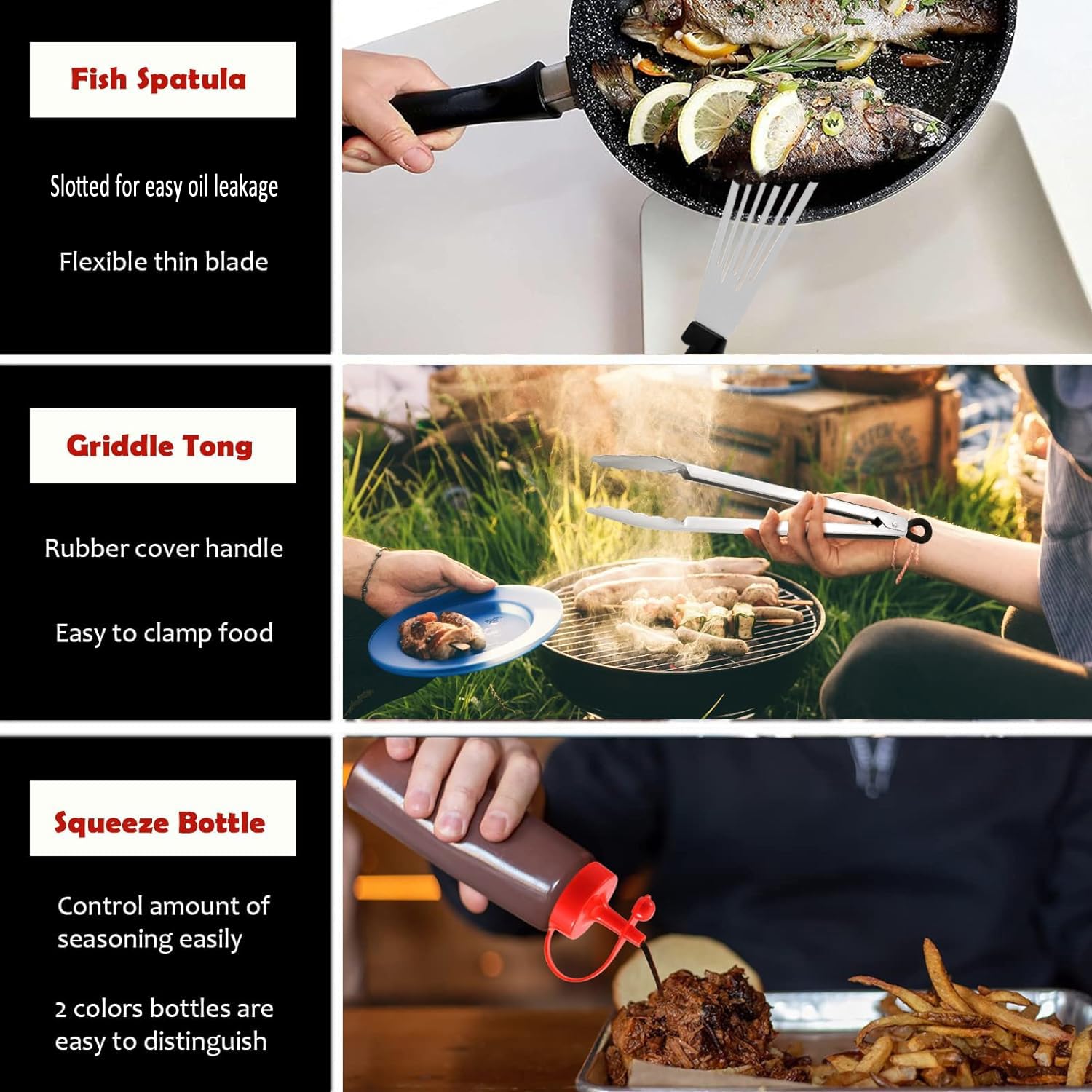 Griddle Accessories Kit of 20, HaSteeL Heavy Duty Metal Spatula Set, Stainless Steel Teppanyaki Tools for Flat Top, Barbecue Grilling Indoor & Outdoor, Melting Dome, Burger Turner, Dishwasher Safe - CookCave