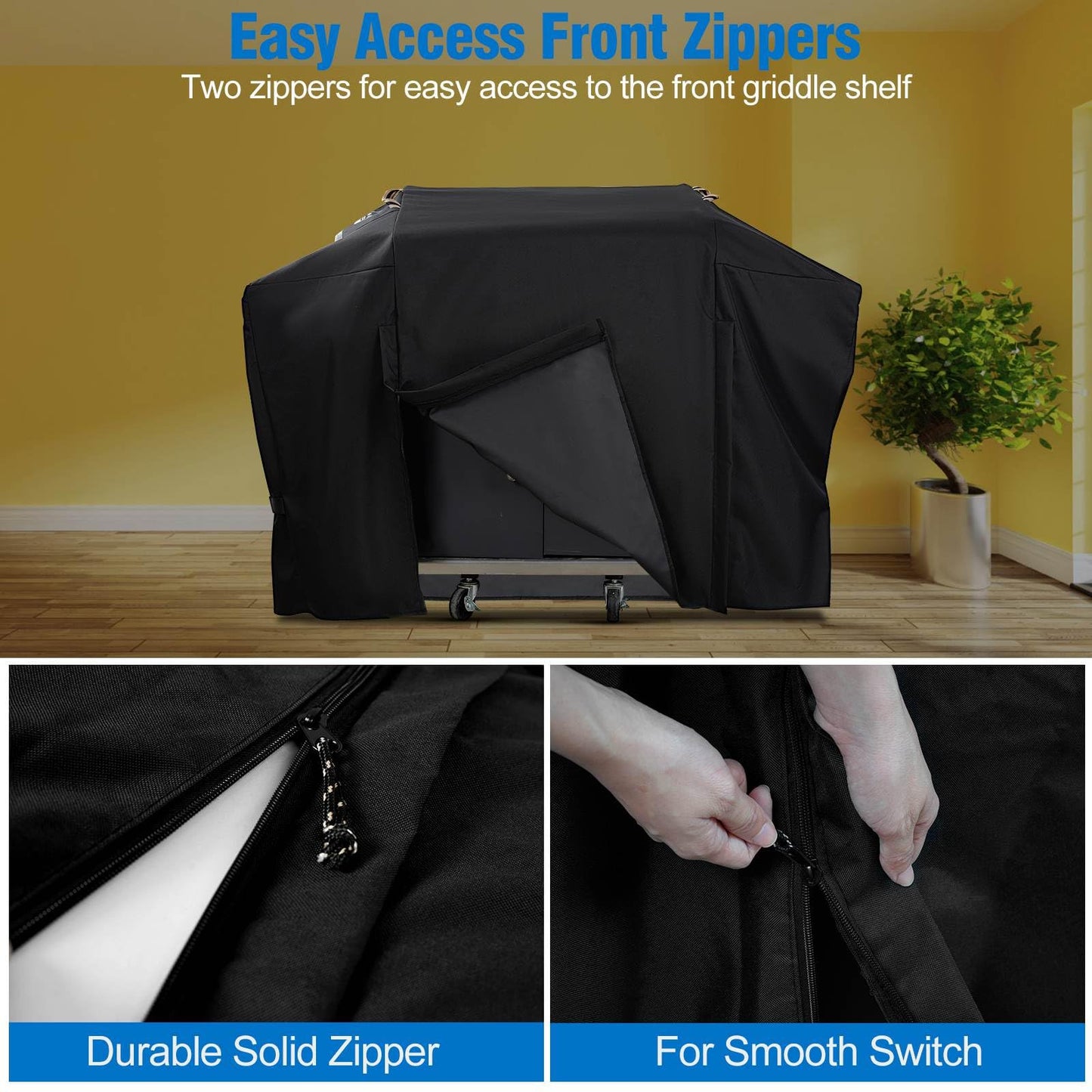 Griddle Cover for Blackstone 28 XL inch Griddle,Rip-Proof Upgraded Heavy Duty Material 75in Culinary Griddle Cover,Waterproof UV & Fade Resistant Flat Top Gas Grill Cover with Strap and Two Zippers - CookCave