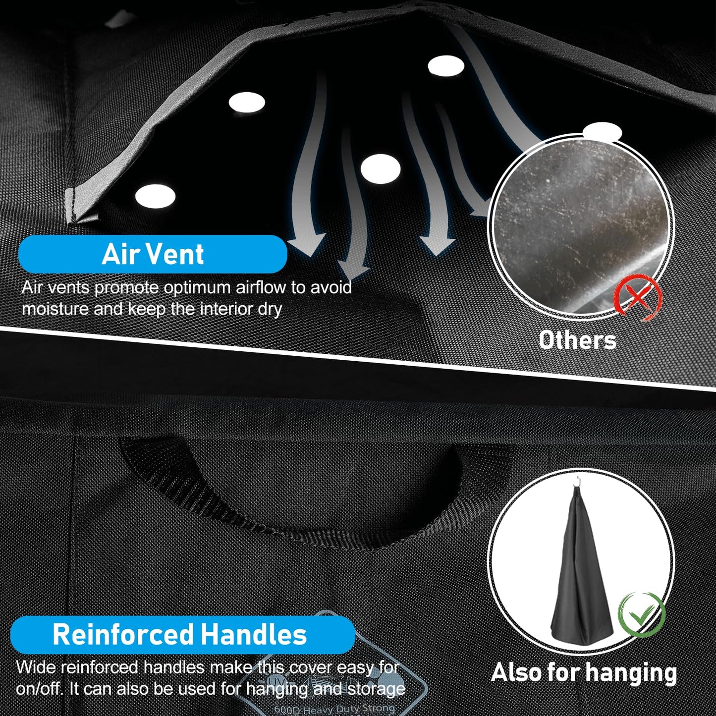 Griddle Cover for Blackstone 36" Griddle,Rip-Proof Upgraded Material Flat Top Grill Cover,Waterproof UV and Fade Resistant Grill Cover with Straps for Camp Chef and More 4-Burner Griddle - CookCave