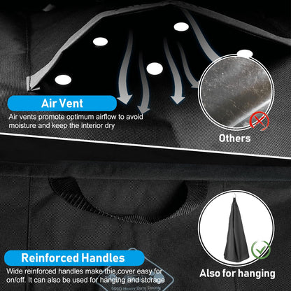 Griddle Cover for Blackstone 36" Griddle,Rip-Proof Upgraded Material Flat Top Grill Cover,Waterproof UV and Fade Resistant Grill Cover with Straps for Camp Chef and More 4-Burner Griddle - CookCave