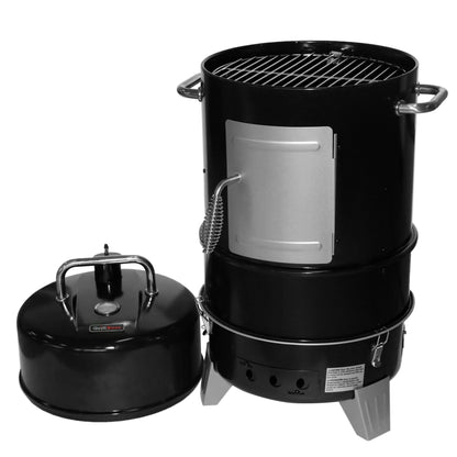 Grill Boss 4 Tier Vertical Freestanding Charcoal Smoker Portable BBQ Grill with Temperature Gauge for Outdoors, 564 Square Inch Cooking Area, Black - CookCave