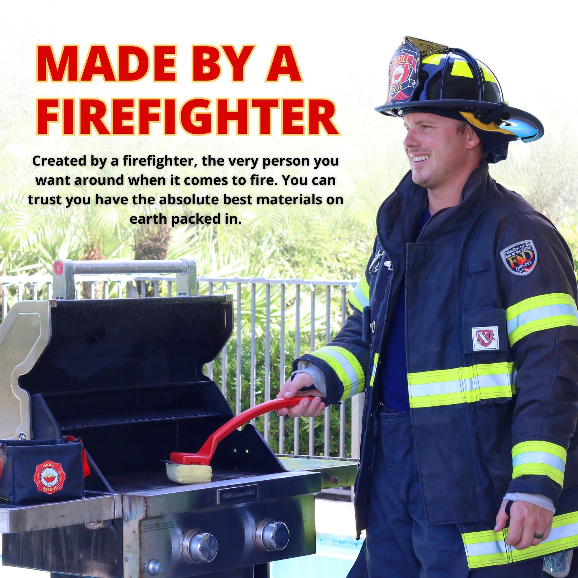 Grill Rescue BBQ Replaceable Scraper Cleaning Head, Bristle Free - Durable and Unique Grill Tools for Cast Iron or Stainless-Steel Grates, Barbecue Cleaner (Scraper Brush) - CookCave