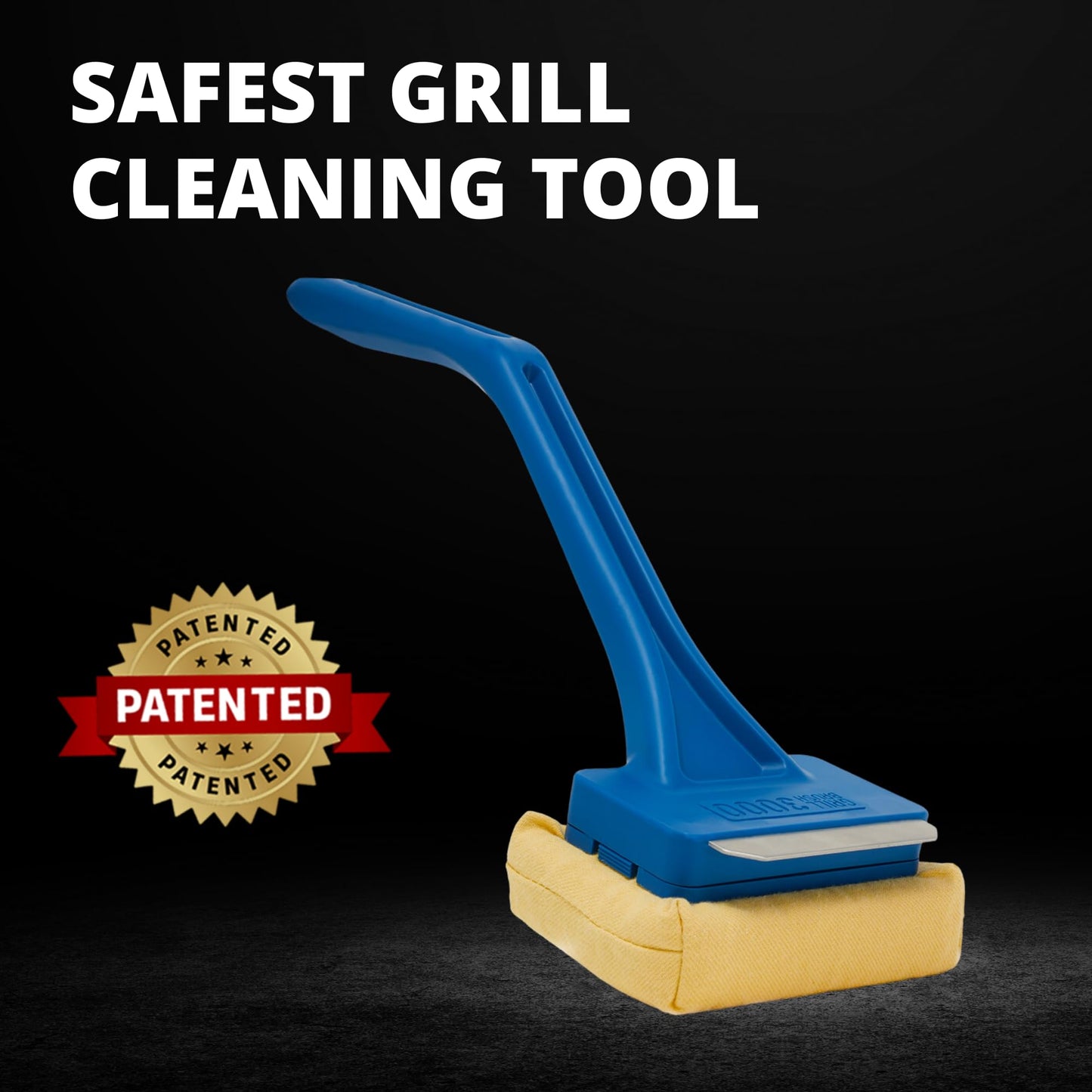 Grill Rescue BBQ Replaceable Scraper Cleaning Head, Bristle Free - Safe, Durable and Unique Scraper Tools for Cast Iron or Stainless-Steel Grates, Barbecue Cleaner (GB3000) - CookCave