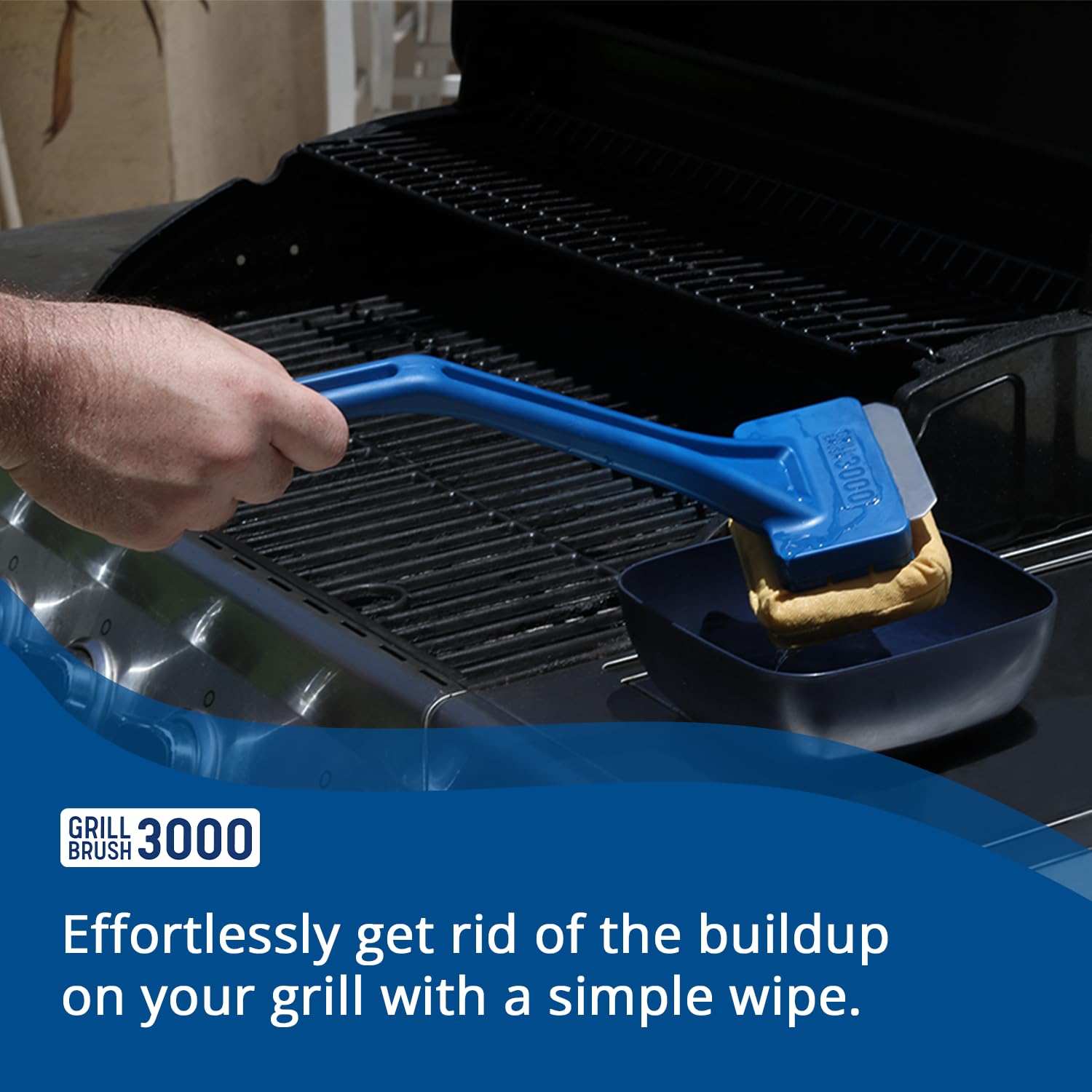 Grill Rescue BBQ Replaceable Scraper Cleaning Head, Bristle Free - Safe, Durable and Unique Scraper Tools for Cast Iron or Stainless-Steel Grates, Barbecue Cleaner (GB3000) - CookCave