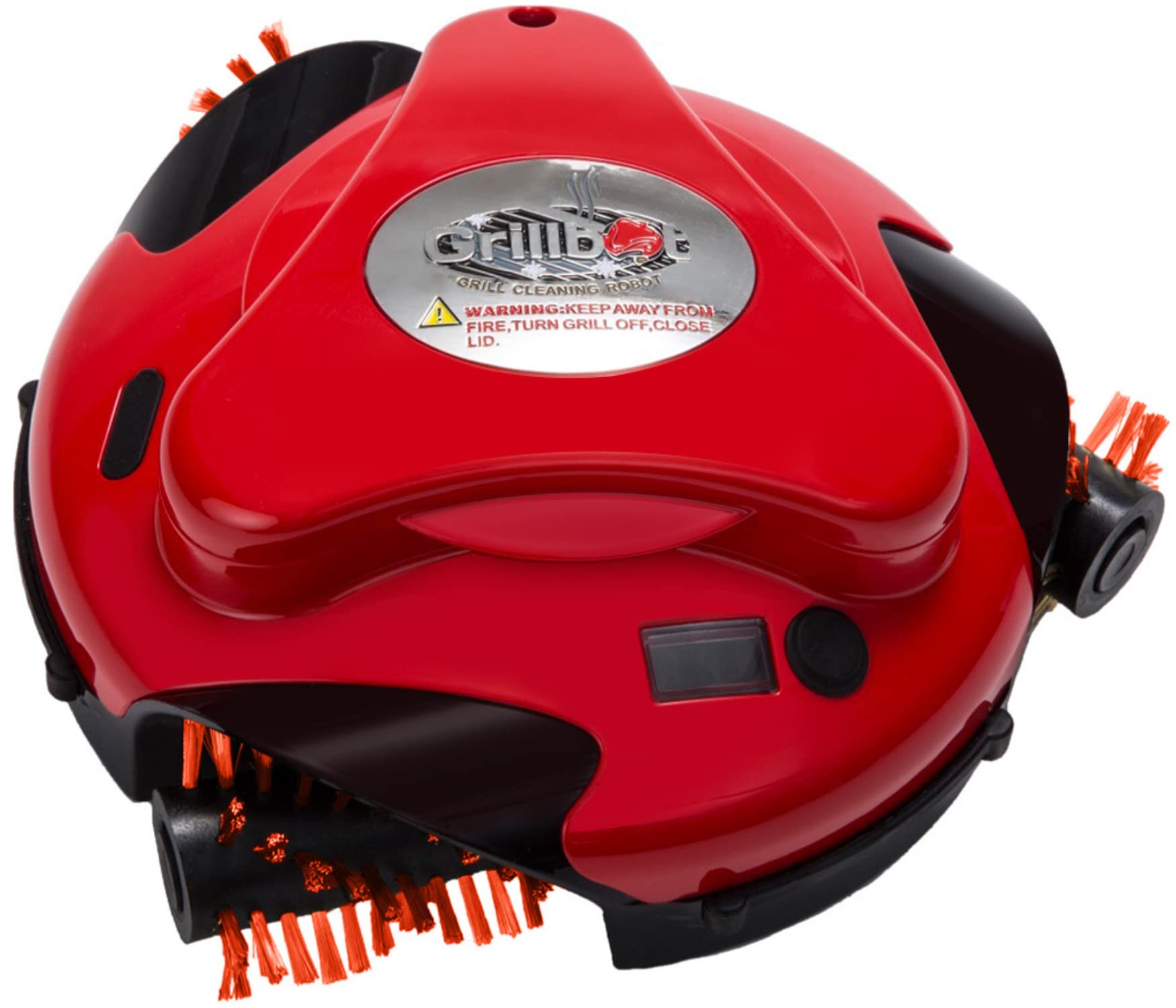 Grillbot Automatic Grill Cleaning Robot with Nylon Brushes, BBQ Grill Cleaner, Grill Brush, Grill Scraper, BBQ Accessories (Red Grillbot) - CookCave