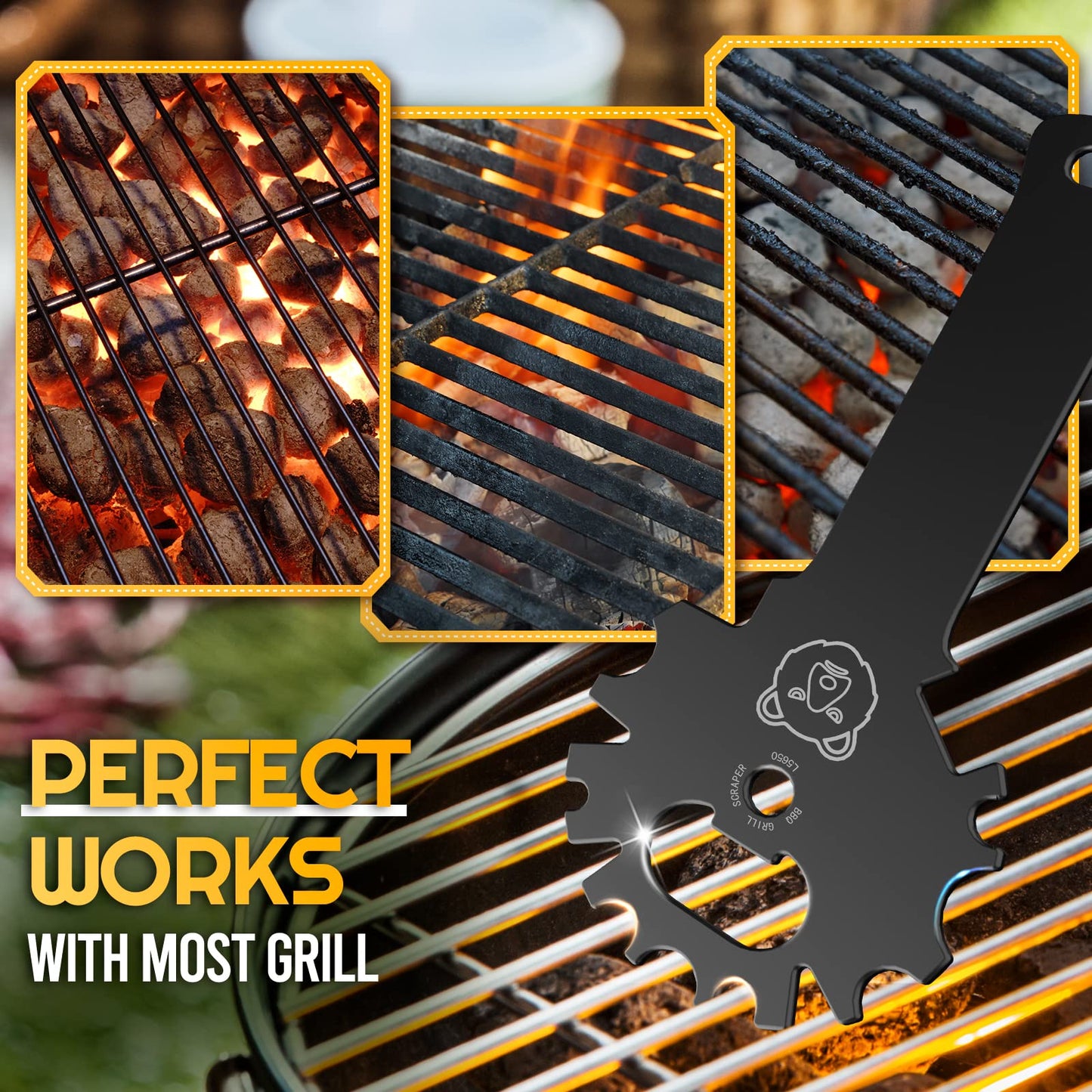Grilling Gifts for Men Stocking Stuffers BBQ Grill Scraper: Women Gifts for Christmas Grill Accessories Cleaner Scraper Cool Stuff Gadgets for Teens Adults Husband Dad Birthday Gifts Kitchen Gadgets - CookCave