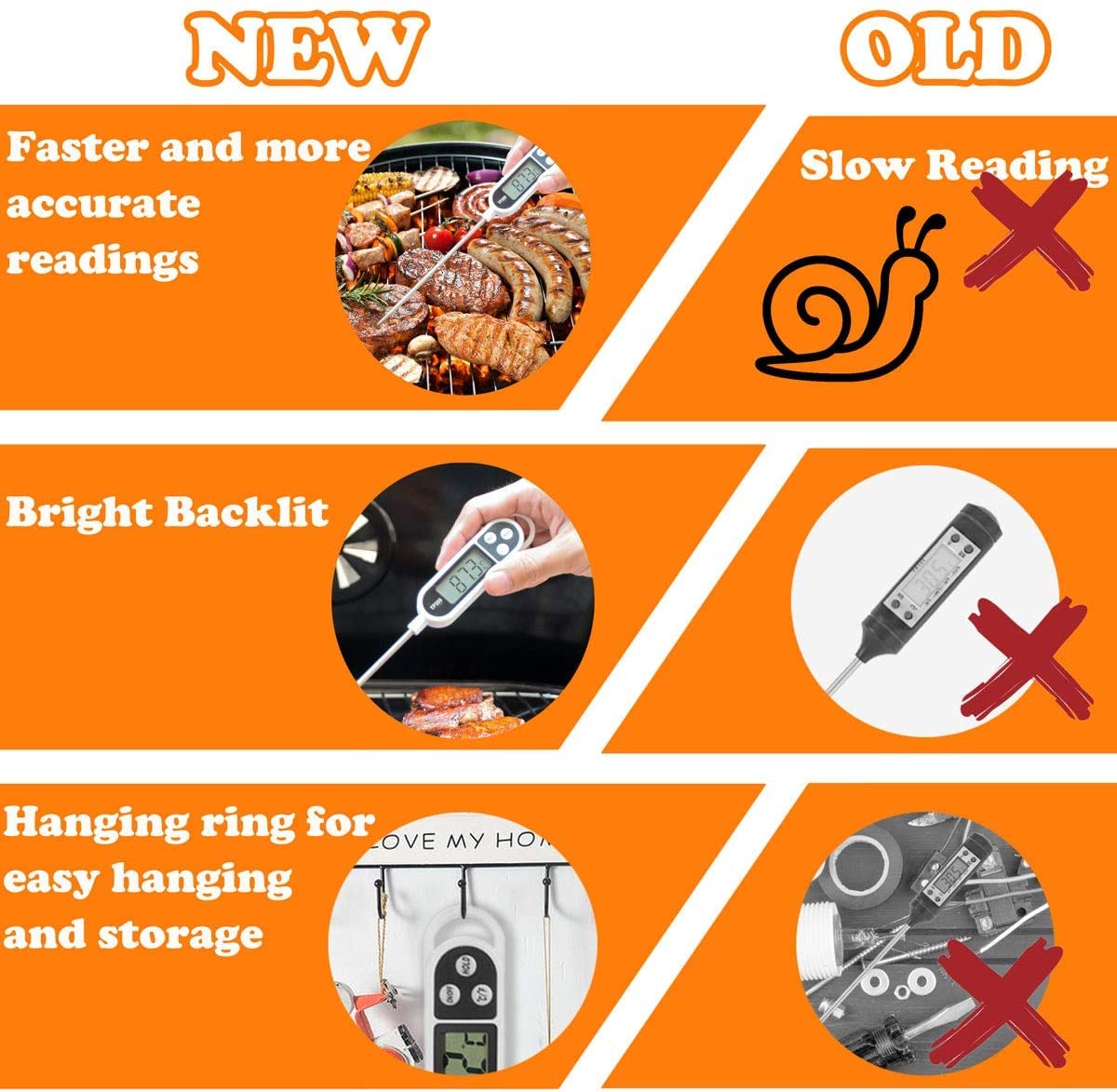 Grilljoy 24PCS BBQ Grill Tools Set with Meat Thermometer and Injector - Extra Thick Stainless Steel Fork, Spatula& Tongs - Complete BBQ Accessories in Aluminum Case - Perfect Grill Gifts for Men - CookCave