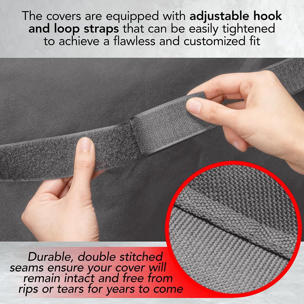 GrillTough Heavy Duty BBQ Grill Cover for Outdoor Grill, 58 Inch – Waterproof, Weather Resistant, UV & Fade Resistant with Adjustable Straps – Gas Grill Cover for Weber, Charbroil, etc. Charcoal - CookCave