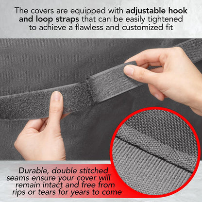 GrillTough Heavy Duty BBQ Grill Cover for Outdoor Grill, 58 Inch – Waterproof, Weather Resistant, UV & Fade Resistant with Adjustable Straps – Gas Grill Cover for Weber, Charbroil, etc. Charcoal - CookCave