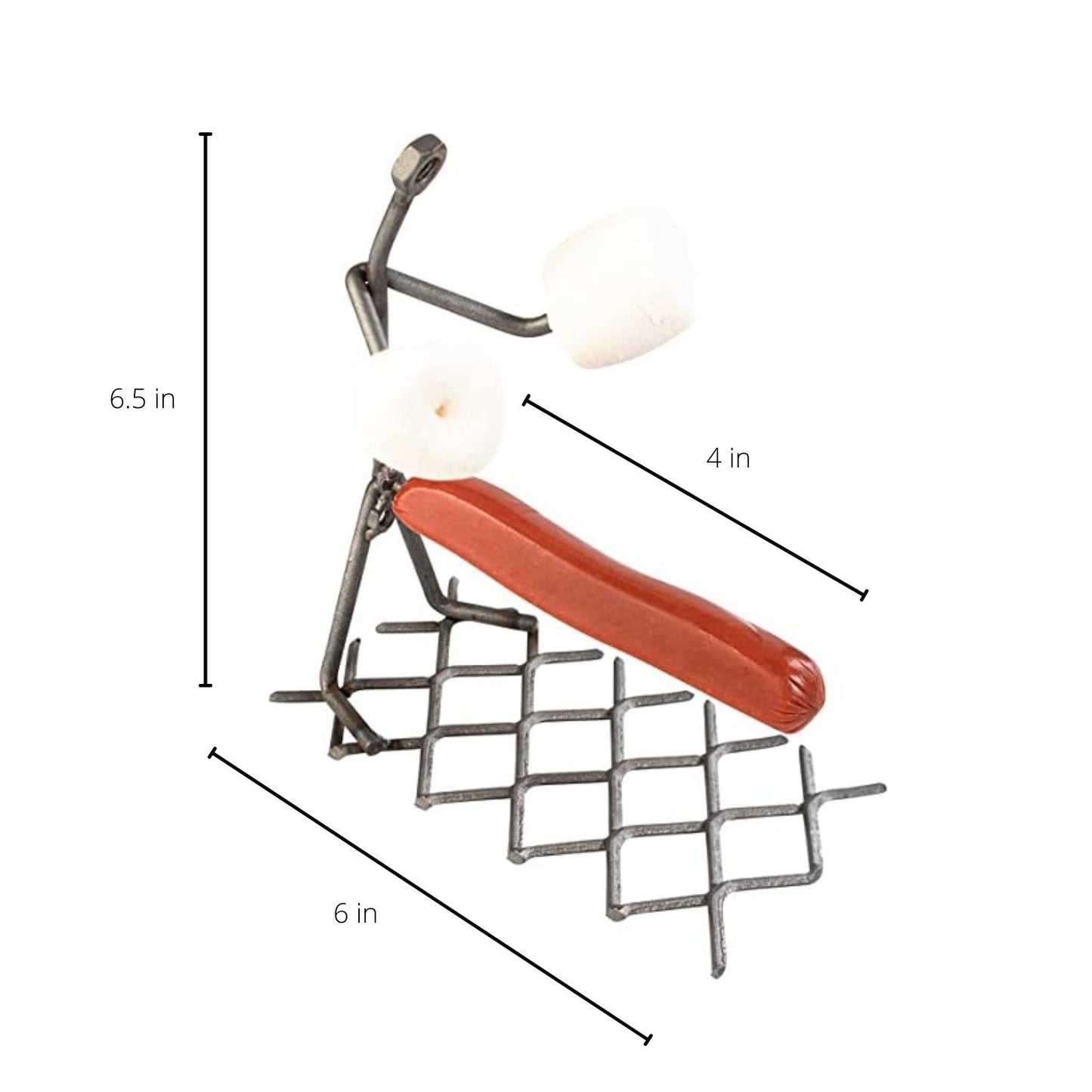 GUTE Hot Dog Roaster Stainless Steel Three Man Stick Figure Griller Funny Barbeque BBQ Grilling Gifts, Dad Gifts, Men Novelty Hotdog - Great for Parties, Birthdays, Tailgates! - CookCave