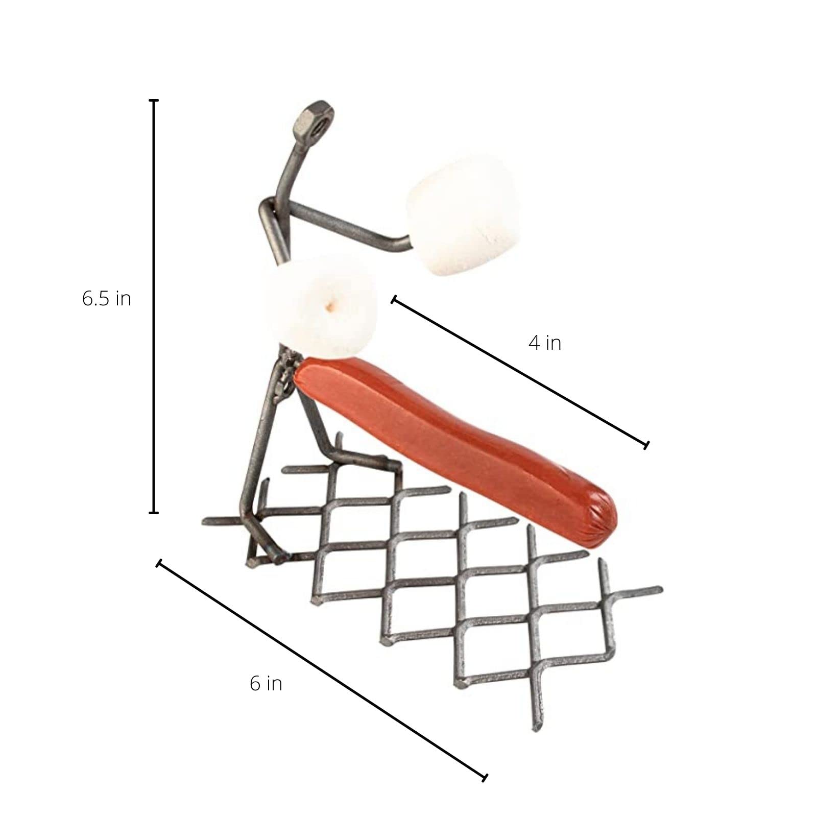 GUTE Hot Dog Roaster Stainless Steel Three Man Stick Figure Griller Funny Barbeque BBQ Grilling Gifts, Dad Gifts, Men Novelty Hotdog - Great for Parties, Birthdays, Tailgates! - CookCave