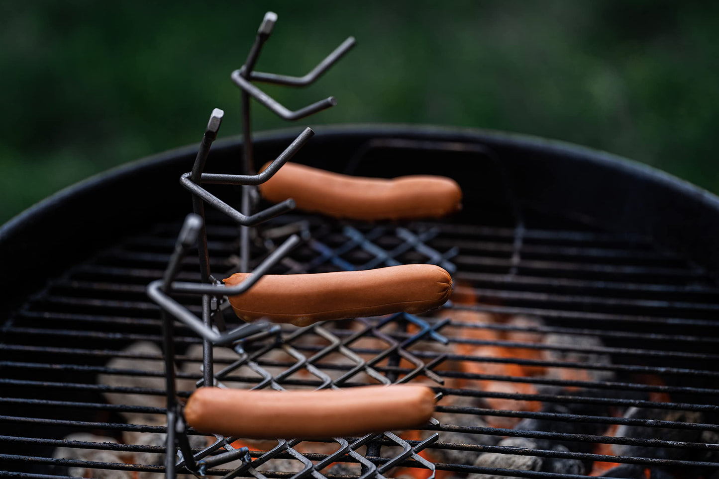 GUTE Hot Dog Roaster Stainless Steel Three Man Stick Figure Griller Funny Barbeque BBQ Grilling Gifts, Dad Gifts, Men Novelty Hotdog - Great for Parties, Birthdays, Tailgates! - CookCave